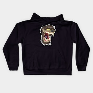 Halloween Wolfman Head Shot Kids Hoodie